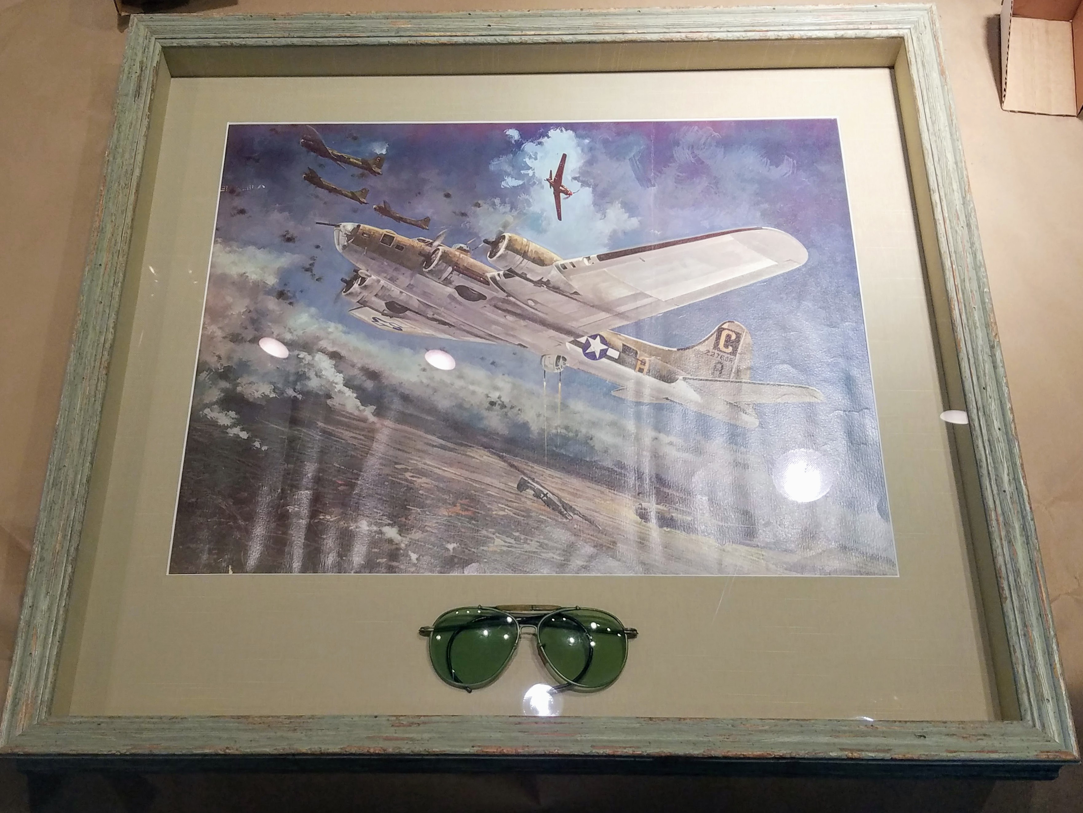 Custom framed art Aviator art Plane art
