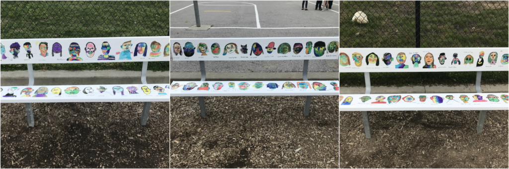 Vinyl Art Buddy Benches